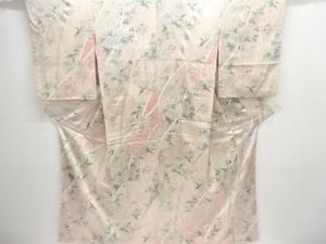 紫陽花に草花模様小紋着物